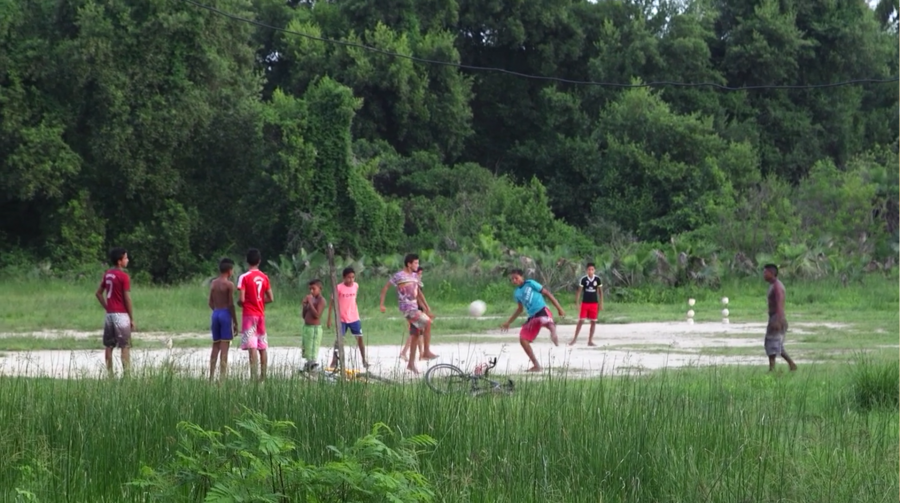 Children play soccer outside the city of Caucaia, in northeastern Brazil. Children play soccer outside the city of Caucaia, in northeastern Brazil.